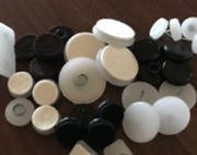 GLIDEKNAPP Ø22MM M/KRANS - HVIT PLAST/FILT