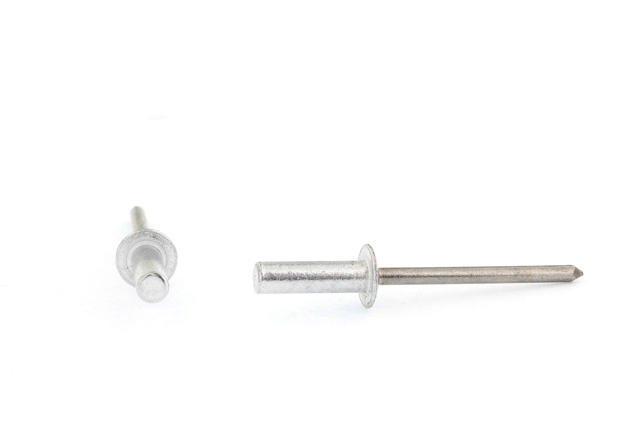 TETT BLINDNAGLE MED PANHODE, ALUMINIUM/RUSTFRI
