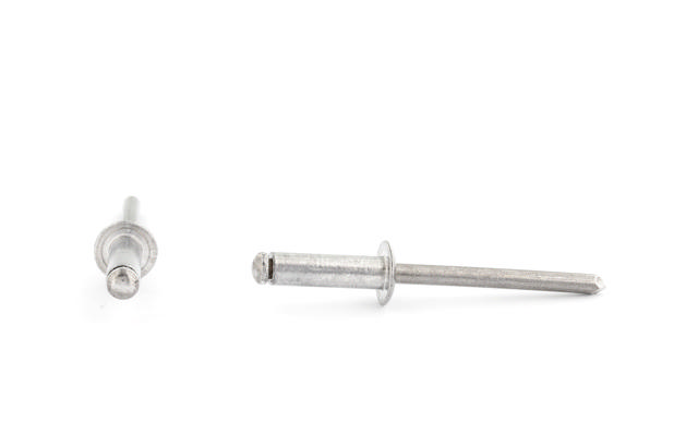 ÅPEN BLINDNAGLE MED PANHODE, ALUMINIUM/ALUMINIUM