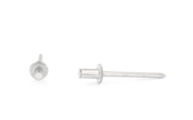 TETT BLINDNAGLE MED PANHODE, ALUMINIUM/ALUMINIUM