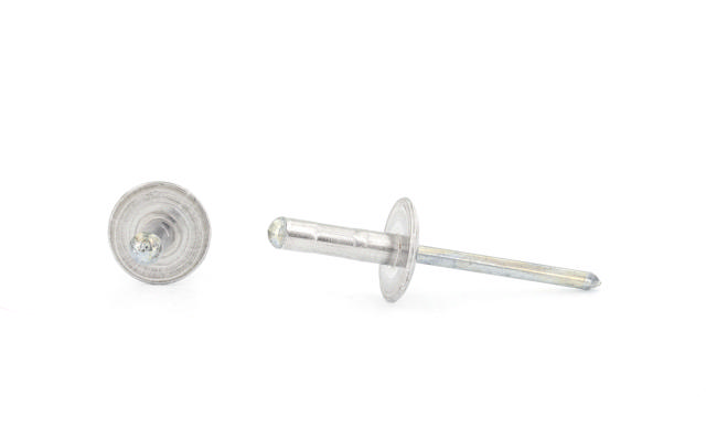 MULTIGRIP BLINDNAGLE MED STORT PANHODE, ALUMINIUM/RUSTFRI