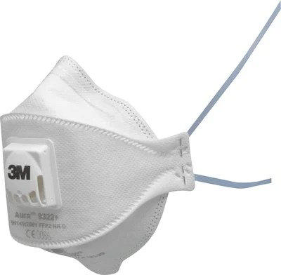 3M™ AURA™ STØVMASKE - 3M FFP2 M/VENTIL  9322+ (330/CV)