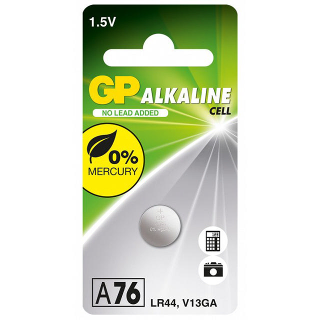 BATTERI GP KNAPPCELL LR44/A76