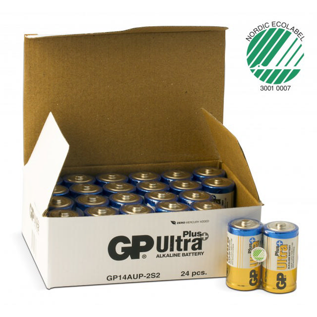 BATTERI GP ULTRA PLUS - C-BATTERI 14AUP/LR14 ALKALINE